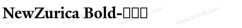 NewZurica Bold字体转换
